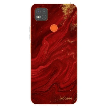 Picasee átlátszó szilikon tok az alábbi mobiltelefonokra Xiaomi Redmi 9C - Red