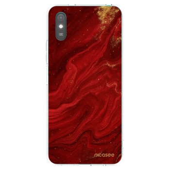 Picasee átlátszó szilikon tok az alábbi mobiltelefonokra Xiaomi Redmi 9A - Red