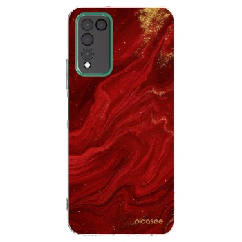 Picasee átlátszó szilikon tok az alábbi mobiltelefonokra Honor 10X Lite - Red
