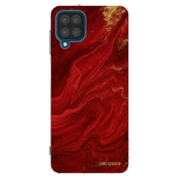 Picasee átlátszó szilikon tok az alábbi mobiltelefonokra Samsung Galaxy A12 A125F - Red