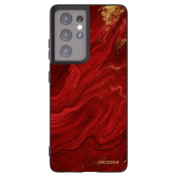 Picasee fekete szilikon tok az alábbi mobiltelefonokra Samsung Galaxy S21 Ultra 5G G998B - Red