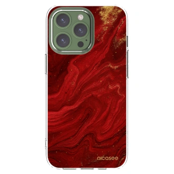 Picasee átlátszó szilikon tok az alábbi mobiltelefonokra Apple iPhone 13 Pro - Red