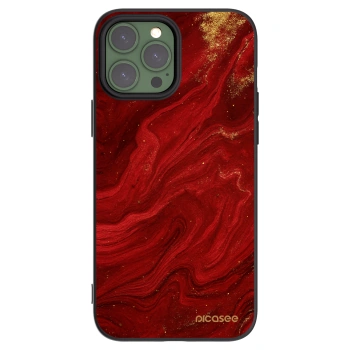 Picasee fekete szilikon tok az alábbi mobiltelefonokra Apple iPhone 13 Pro Max - Red