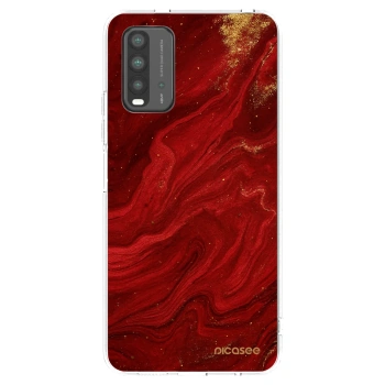Picasee átlátszó szilikon tok az alábbi mobiltelefonokra Xiaomi Redmi 9T - Red