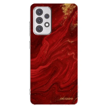 Picasee átlátszó szilikon tok az alábbi mobiltelefonokra Samsung Galaxy A52s 5G A528B - Red