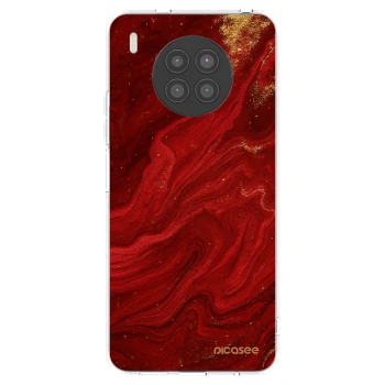 Picasee átlátszó szilikon tok az alábbi mobiltelefonokra Huawei Nova 8i - Red