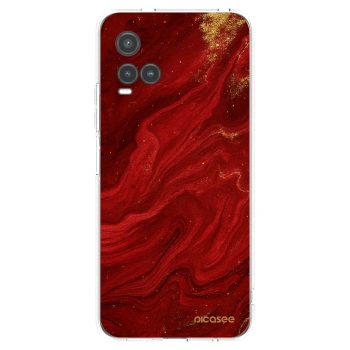 Picasee átlátszó szilikon tok az alábbi mobiltelefonokra Vivo Y33s - Red
