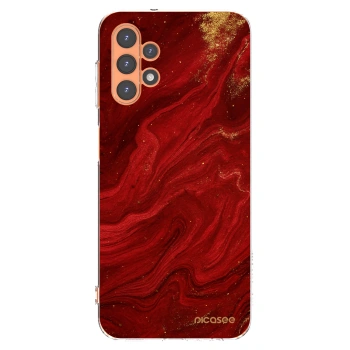 Picasee átlátszó szilikon tok az alábbi mobiltelefonokra Samsung Galaxy A13 4G A135 - Red