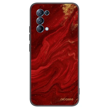 Picasee fekete szilikon tok az alábbi mobiltelefonokra OPPO Reno 5 5G - Red