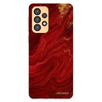 Picasee átlátszó szilikon tok az alábbi mobiltelefonokra Samsung Galaxy A33 5G A336 - Red