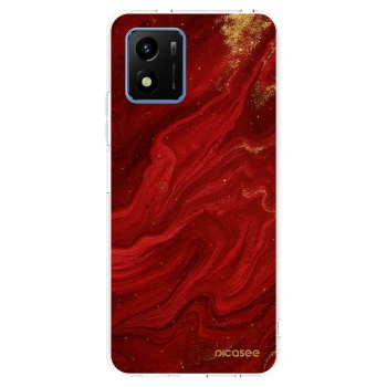 Picasee átlátszó szilikon tok az alábbi mobiltelefonokra Vivo Y01 - Red