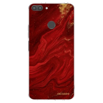 Picasee átlátszó szilikon tok az alábbi mobiltelefonokra Huawei P Smart - Red
