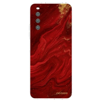 Picasee átlátszó szilikon tok az alábbi mobiltelefonokra Sony Xperia 10 IV 5G - Red