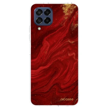 Picasee átlátszó szilikon tok az alábbi mobiltelefonokra Samsung Galaxy M53 5G - Red