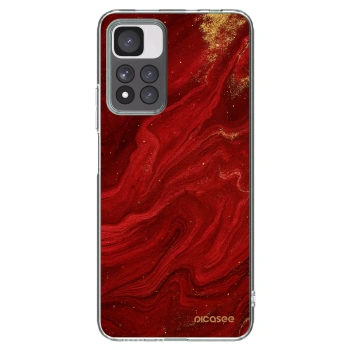 Picasee átlátszó szilikon tok az alábbi mobiltelefonokra Xiaomi Redmi Note 11 Pro+ 5G - Red