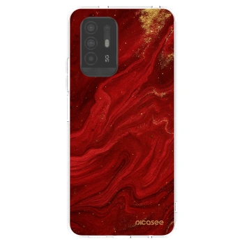 Picasee átlátszó szilikon tok az alábbi mobiltelefonokra OPPO A94 5G - Red