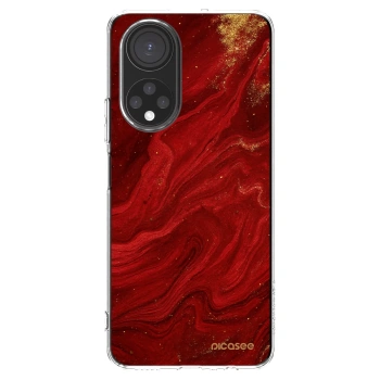 Picasee átlátszó szilikon tok az alábbi mobiltelefonokra Honor X7 - Red