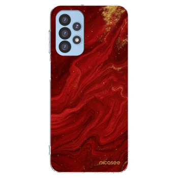 Picasee átlátszó szilikon tok az alábbi mobiltelefonokra Samsung Galaxy A23 A235F 4G - Red