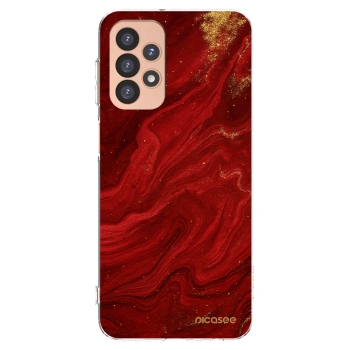 Picasee átlátszó szilikon tok az alábbi mobiltelefonokra Samsung Galaxy A23 A236B 5G - Red