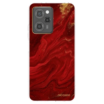 Picasee átlátszó szilikon tok az alábbi mobiltelefonokra Xiaomi Poco X5 Pro - Red