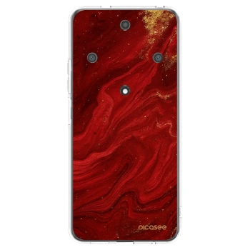 Picasee átlátszó szilikon tok az alábbi mobiltelefonokra Honor Magic5 Lite 5G - Red
