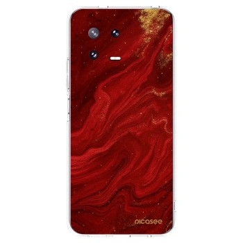 Picasee átlátszó szilikon tok az alábbi mobiltelefonokra Xiaomi 13 Pro - Red