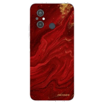 Picasee átlátszó szilikon tok az alábbi mobiltelefonokra Xiaomi Redmi 12C - Red