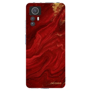 Picasee átlátszó szilikon tok az alábbi mobiltelefonokra Xiaomi Redmi Note 12S - Red