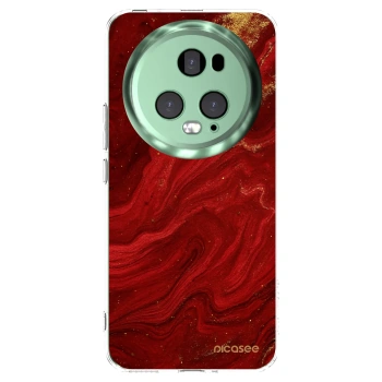 Picasee átlátszó szilikon tok az alábbi mobiltelefonokra Honor Magic5 Pro - Red