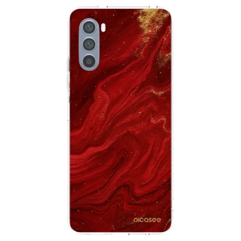 Picasee átlátszó szilikon tok az alábbi mobiltelefonokra Motorola Moto G62 - Red