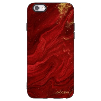 Picasee fekete szilikon tok az alábbi mobiltelefonokra Apple iPhone 6/6S - Red