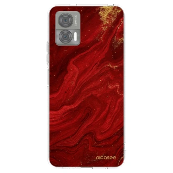 Picasee átlátszó szilikon tok az alábbi mobiltelefonokra Motorola Edge 30 Neo - Red