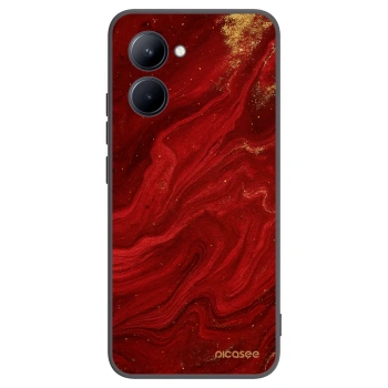 Picasee fekete szilikon tok az alábbi mobiltelefonokra Realme C33 (2023) - Red