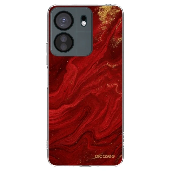 Picasee átlátszó szilikon tok az alábbi mobiltelefonokra Xiaomi Redmi 13C 4G - Red