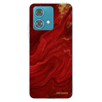 Picasee átlátszó szilikon tok az alábbi mobiltelefonokra Motorola Edge 40 Neo - Red