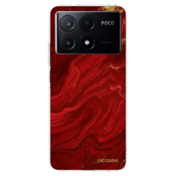 Picasee átlátszó szilikon tok az alábbi mobiltelefonokra Xiaomi Poco X6 Pro - Red