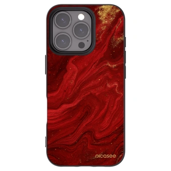 Picasee fekete szilikon tok az alábbi mobiltelefonokra Apple iPhone 16 Pro - Red