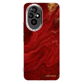 Picasee átlátszó szilikon tok az alábbi mobiltelefonokra Honor 200 Pro 5G - Red