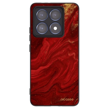 Picasee fekete szilikon tok az alábbi mobiltelefonokra Xiaomi 14T Pro - Red