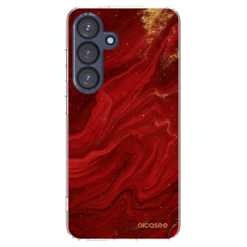 Picasee átlátszó szilikon tok az alábbi mobiltelefonokra Samsung Galaxy S25 5G - Red