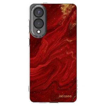 Picasee átlátszó szilikon tok az alábbi mobiltelefonokra Samsung Galaxy S25 Edge 5G - Red