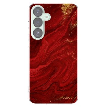 Picasee átlátszó szilikon tok az alábbi mobiltelefonokra Samsung Galaxy S25+ 5G - Red