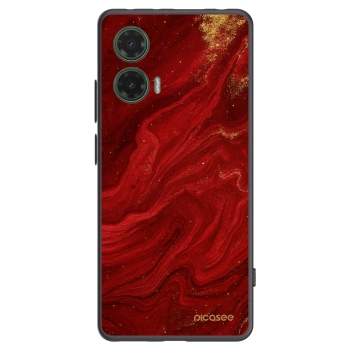 Picasee fekete szilikon tok az alábbi mobiltelefonokra Motorola Moto G35 5G - Red