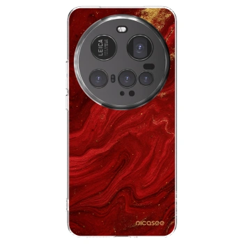 Picasee átlátszó szilikon tok az alábbi mobiltelefonokra Xiaomi 15 Ultra - Red