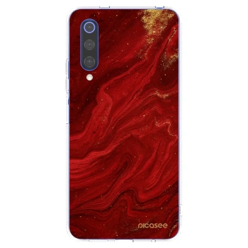 Picasee átlátszó szilikon tok az alábbi mobiltelefonokra Xiaomi Mi 9 SE - Red