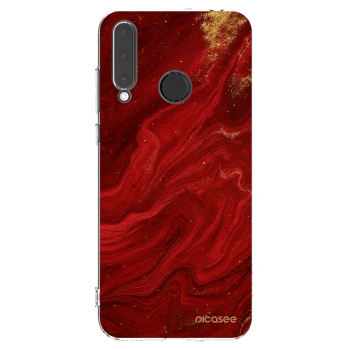 Picasee átlátszó szilikon tok az alábbi mobiltelefonokra Honor 20 Lite - Red