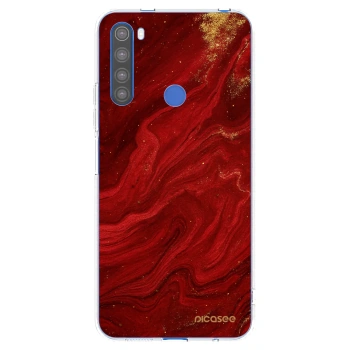 Picasee átlátszó szilikon tok az alábbi mobiltelefonokra Xiaomi Redmi Note 8T - Red