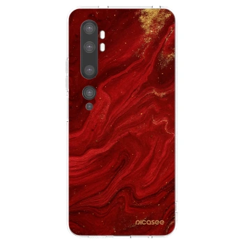 Picasee átlátszó szilikon tok az alábbi mobiltelefonokra Xiaomi Mi Note 10 (Pro) - Red