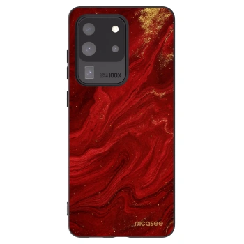 Picasee fekete szilikon tok az alábbi mobiltelefonokra Samsung Galaxy S20 Ultra 5G G988F - Red