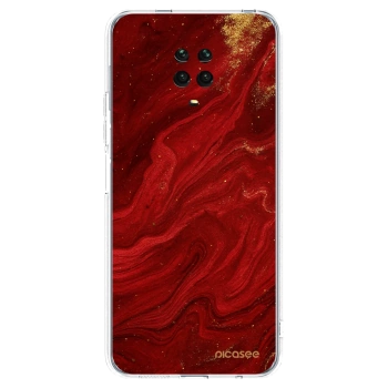 Picasee átlátszó szilikon tok az alábbi mobiltelefonokra Xiaomi Redmi Note 9S - Red